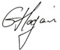 George Hogan`s signature