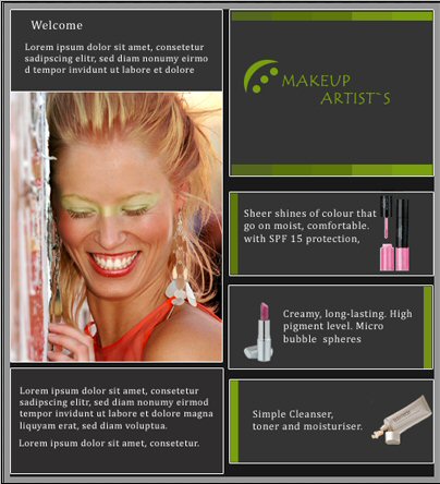 Make-up Artist's Website Tutorial: Final Result
