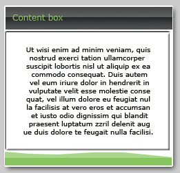 Green Leaf Content Box Tutorial: Final Result