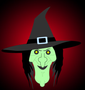 Drawing a Halloween Cartoon - The Witch Tutorial: Final Result