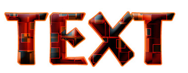 Abstract Square Pattern Text Effect Tutorial: Final Result