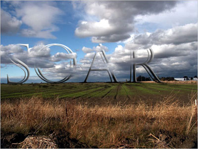 Text Coming Through Clouds Tutorial: Final Result (Click to enlarge)