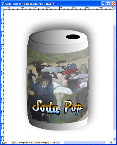 Soda Pop Can  Tutorial: Final Result (Click to enlarge)