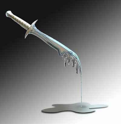 How to Create Melting Metal Effect Tutorial: Final Result (Click to enlarge)