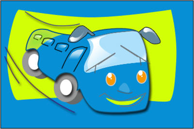 How to Draw Bus Using Photoshop Software Tutorial: Final Result