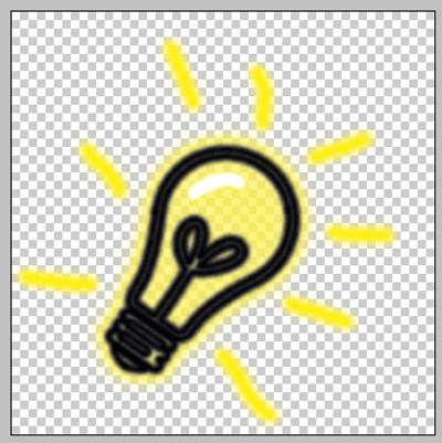 Draw a Light Bulb Image Using Photoshop Tutorial: Final Result
