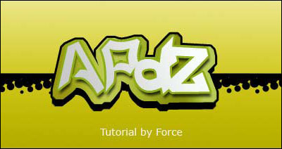 3 Stroked Text Tutorial: Final Result