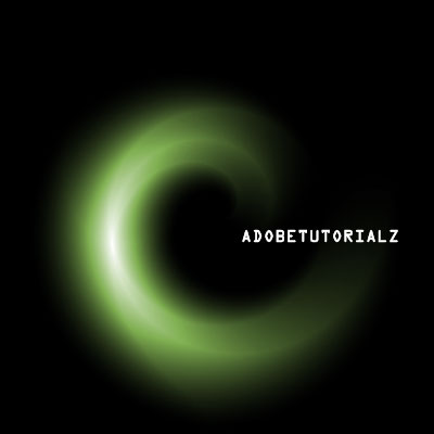 Glowy Green Swirl Effect Tutorial: Final Result