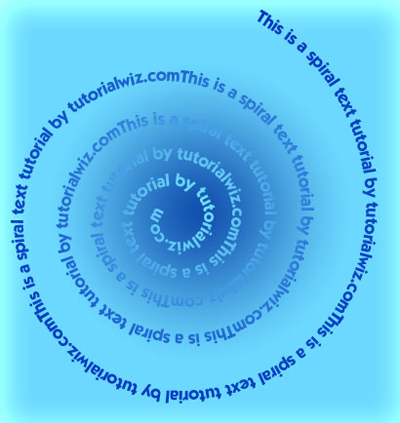 Spiral Text Tutorial: Final Result