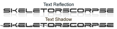 Text Shadows and Text Reflections Tutorial: Final Result (Click to enlarge)