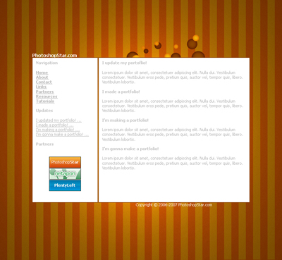 Creative Web Template Tutorial: Final Result (Click to enlarge)