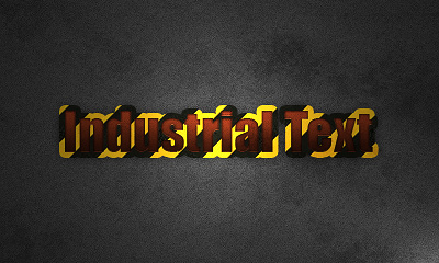 Industrial Text Effect Tutorial: Final Result