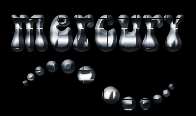 Unrasterized Solid Mercury Text Tutorial: Final Result