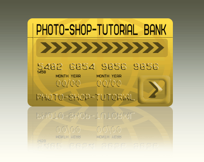 How to Create a Gold Credit Card Tutorial: Final Result