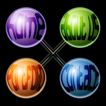 Rounded And Glowing Menu Tutorial: Final Result