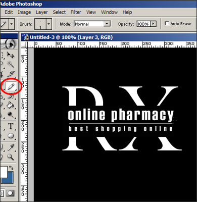 Making a Logo for Online Pharmacy Tutorial: Final Result