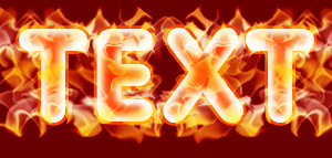 Fire Text Effect Tutorial: Final Result