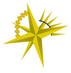 Yellow Star Logo Icon Tutorial: Final Result