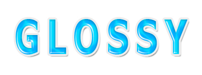 Glossy Text Tutorial: Final Result