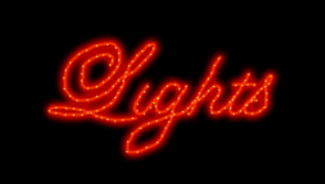 String of Lights Text Tutorial: Final Result
