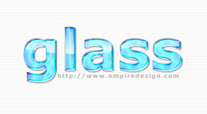 Blue Glass Text Tutorial: Final Result