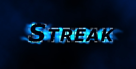 Luminous Blue Text Tutorial: Final Result