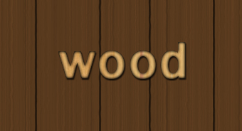 Wood Text Tutorial: Final Result
