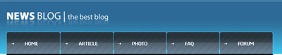 News Blog Web Header Tutorial: Final Result (Click to enlarge)