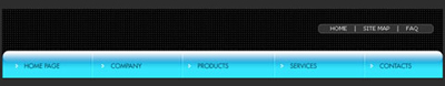 Personal Web Site Header Tutorial: Final Result (Click to enlarge)