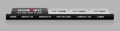 Dark Clean Menu Header Tutorial: Final Result (Click to enlarge)