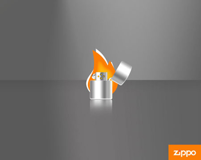 Zippo Lighter Wallpaper Tutorial: Final Result (Click to enlarge)