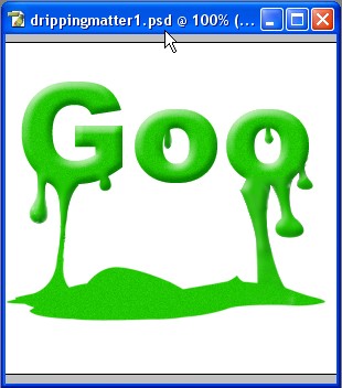 Create a Goo or Flowing Paint or Matter in Photoshop Tutorial: Final Result
