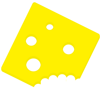 Bitten Slice of Cheese