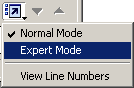 change to expert mode