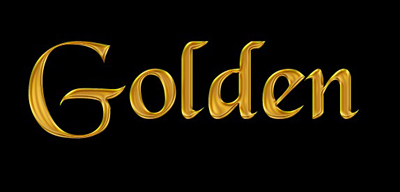 Antique Brass Golden Text Effect Tutorial: Final Result (Click to enlarge)