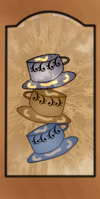Tea Coffee Cups or Mugs Wall Art one Over Another Tutorial: Final Result