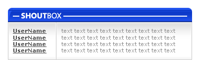 Making your own Great Looking Shoutbox Tutorial: Final Result
