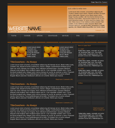 Orange Layout Tutorial: Final Result (Click to enlarge)