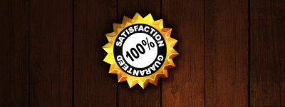 100% Satisfaction Guaranteed Seal/Badge Tutorial: Final Result
