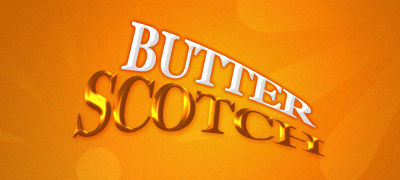 Butter Scotch (logo) Text Effect Tutorial: Final Result
