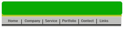 Design a Multi-color Website Header or Navigation Menu Tutorial: Final Result
