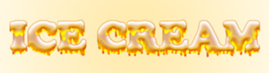 Melting Ice Cream Text Tutorial: Final Result