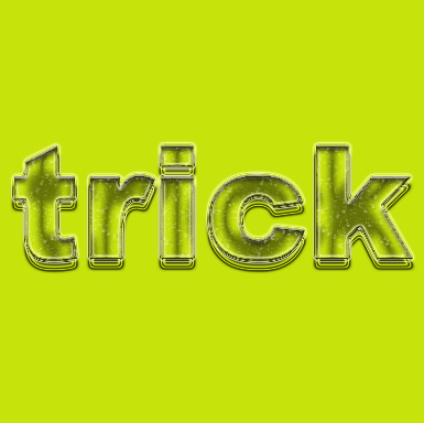 Green Mossy Transparent Glass Text Effect Tutorial: Final Result