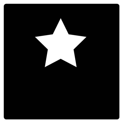 Click-and-drag on the black square area to draw a white star.