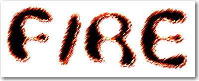 Fire Text Effect Tutorial: Final Result
