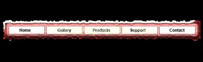 Creating a 3D Button Bar with Distorted Edges Tutorial: Final Result (Click to enlarge)