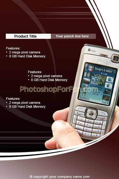 Designing a Sleek Flyer for a Mobile Company Tutorial: Final Result