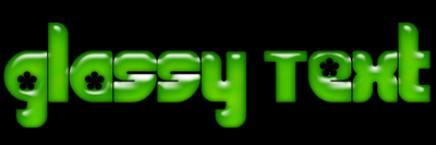 Glossy Style Text Effect Tutorial: Final Result (Click to enlarge)