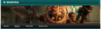 BioShock WebSite Header Tutorial: Final Result (Click to enlarge)