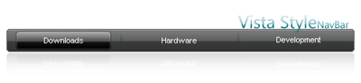 Vista Style Nav Bar Tutorial: Final Result (Click to enlarge)